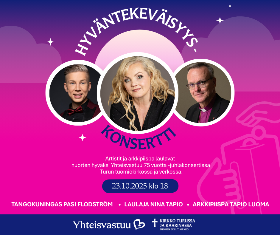 Hyväntekeväisyyskonsertin mainos.