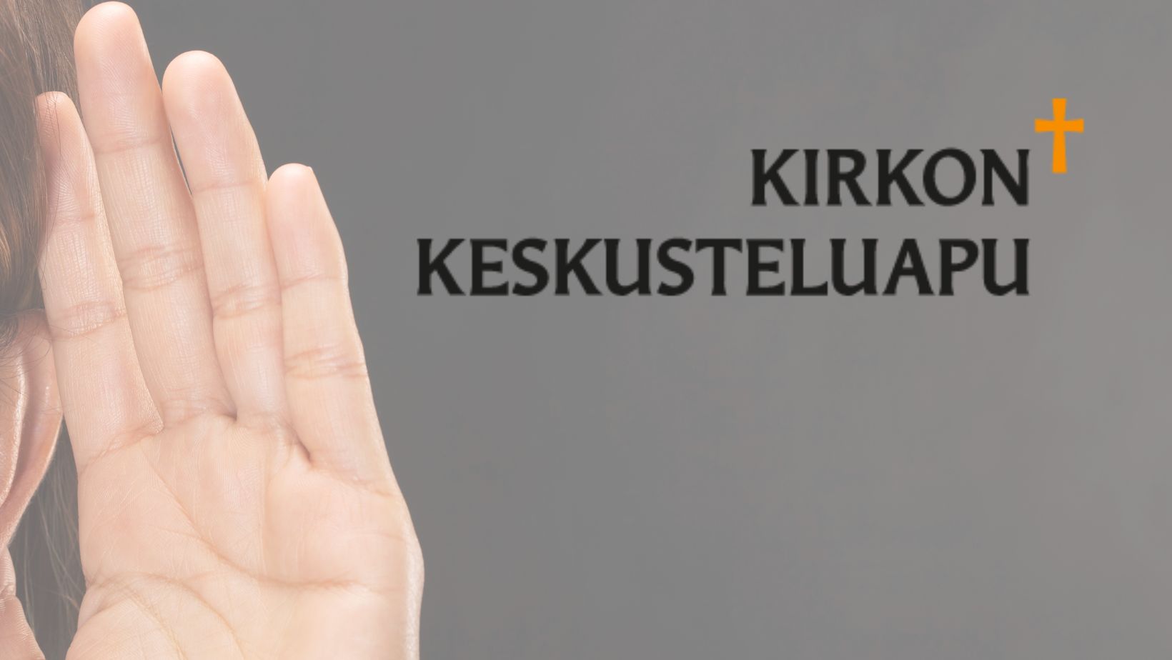 Käsi korvalla ja Kirkon keskusteluavun logo.